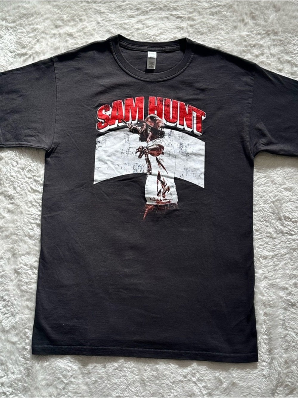 Sam Hunt Summer On The Outskirts Tour 2023 T-Shirt M&O Gold 4800 Brown Medium